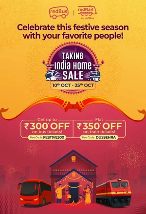 Save Up to ₹300 on Bus & ₹350 on Train Tickets!