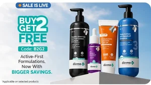 Unlock Buy 2 Get 2 Free + Up to 35% Off on The Derma Co Products!