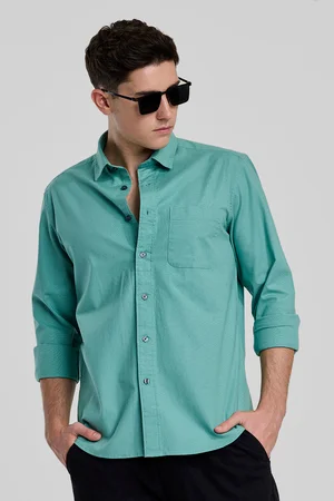 Stylish Turquoise Slim Fit Shirt - Grab Yours Now!