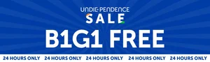 Grab 1 Get 1 Free in Undiependence Sale!