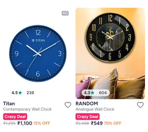 Save Up to 80% on Stylish Wall Clocks!
