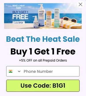 Grab 1 Get 1 Free + Extra 5% OFF at Wishcare's Beat The Heat Sale!