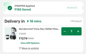 Grab the Wonderchef Vista Neo Mixer Grinder for Just ₹1131!