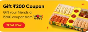 Grab ₹200 Off WOW MOMO on Orders Over ₹349!