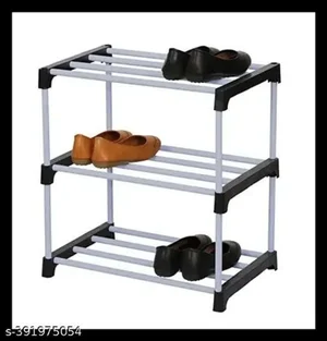 Grab the YASHVI 3-Row Black Shoe Rack - Perfect for Shoes & Books!