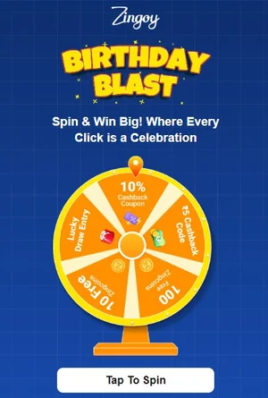 Celebrate with Zingoy's Birthday Blast: Spin & Win Amazing Prizes!